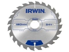 IRWIN Circular Saw Blade 180 x 30mm x 24T ATB - IRW1897195