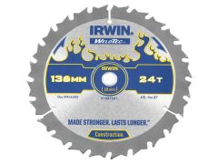 IRWIN Weldtec Cordless Circular Saw Blade 136 x 10mm x 24T ATB C - IRW1897391
