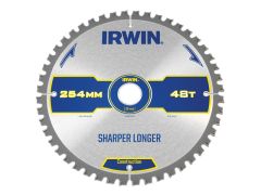 IRWIN Construction Circular Saw Blade 254 x 30mm x 48T ATB/Neg M - IRW1897428