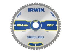 IRWIN Construction Circular Saw Blade 254 x 30mm x 60T ATB/Neg M - IRW1897429