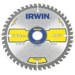 IRWIN Multi Material Circular Saw Blade 160 x 20mm x 48T TCG/Neg - IRW1897437