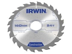 IRWIN Professional Wood Circular Saw Blade 160 x 30mm x 24T - IRW1907698