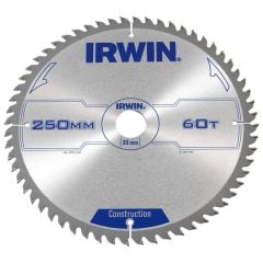 IRWIN Professional Circular Saw Blade 250 x 30mm x 60T - Wood - IRW1907700