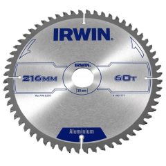 IRWIN Professional Circular Saw Blade 216 x 30mm x 60T - Aluminium - IRW1907777