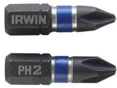 IRWIN Impact Screwdriver Bits Phillips PH2 25mm Pack of 20 - IRW1923321