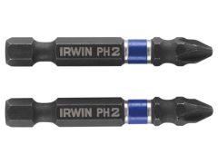 IRWIN Impact Screwdriver Bits Phillips PH2 50mm Pack of 2 - IRW1923322