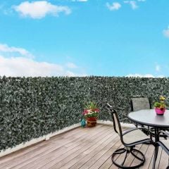 Outsunny Artificial Leaf Screen Panel 3x1.5m - Dark Green - 844-201