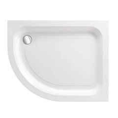Just Trays Merlin Left Hand Offset Quadrant Shower Tray 1200x900mm - White - A1290LQM100