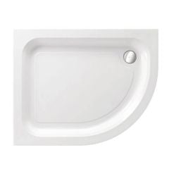 Just Trays Merlin Right Hand Offset Quadrant Shower Tray 1200x900mm - White - A1290RQM100