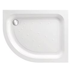 Just Trays Ultracast Left Hand Offset Quadrant Shower Tray 1000x800mm - White - AS1080LQ100