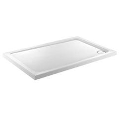 Just Trays Fusion Rectangular Shower Tray 800x700mm - Flat Top - White - F870100