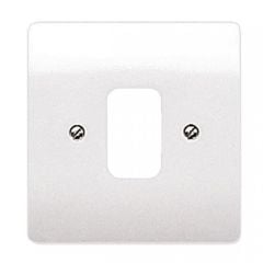 MK Grid plate 1 gang moulded white