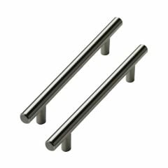 Kitchen Kit 186 T Bar Kitchen Cabinet Handles - Pack of 2 - Stainless Steel - KKHTBH1