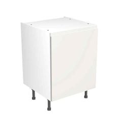 Kitchen Kit J-Pull 600mm Base Cabinet - Super Gloss - White - Flatpacked - FKKJ0004