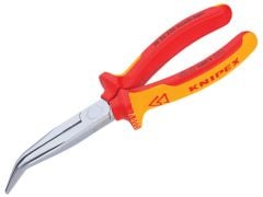 Knipex Bent Long Nose Side Cutters VDE Certified Grip 200mm - KPX2626200
