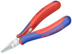Knipex Electronics Flat Jaw Pliers Multi Component Grip 115mm - KPX3512115