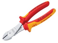 Knipex High Leverage Diagonal Cutting Pliers VDE Certified Grip 180mm - KPX7406180