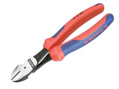 Knipex High Leverage Diagonal Cutters Multi Component Grip With Spring 180mm (7in) - KPX7412180