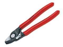 Knipex Cable Shears With Return Spring PVC Grip 160mm (6.1/4in) - KPX9521165