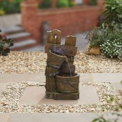La Hacienda Fence Post Pours inc LEDS Water Feature - 45153L