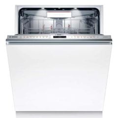 Bosch Series 8 SMD8YCX02G Built-In 14 Place 60cm Dishwasher - White - Open Front View