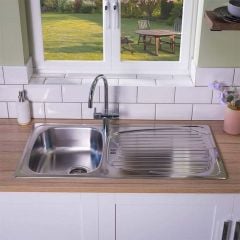 Leisure Sinks Euroline 1.0 Bowl Inset Kitchen SinkReversible - EL9501