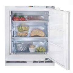 Indesit IZ A1.UK 1 Built Under Counter Freezer - Steel - Open Organized Compartments Front View