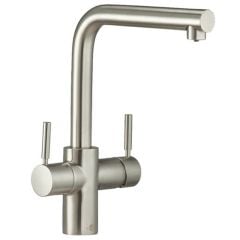 InSinkErator 3N1 L Shape Steaming Hot Kitchen Tap (Tap Only) - Brushed Steel - 44837B