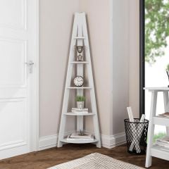 LPD Home Tiva Corner Ladder Shelving Unit - White - TIVAWHICOR