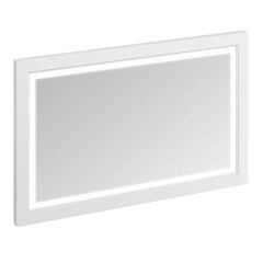 Burlington 1200 x 750mm Bathroom Framed Mirror With LED Illumination - Matt White - M12MW