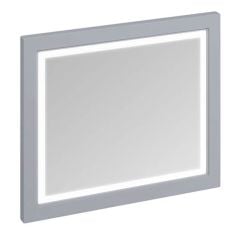 Burlington 900 x 750mm Bathroom Framed Mirror With LED Illumination - Grey - M9MG