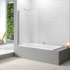 Merlyn 2 Panel Folding Bathscreen 1100 x 1500mm - MB8