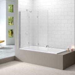 Merlyn 3 Panel Folding Bath Screen 1400 x 1500mm - MB9