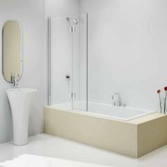 Merlyn 2 Panel Hinged Bathscreen 850 x 1500mm - Right Hand - MB7AR