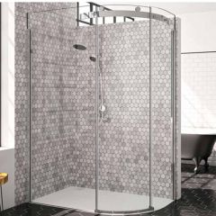 Merlyn 10 Series 1 Door Offset Quadrant Shower Enclosure Right Hand with Tray 1200 x 800mm - Clear Glass - MS103234CR