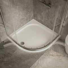 Merlyn Touchstone Quadrant Shower Tray Without Waste - White - 900 x 900mm - S90QTO