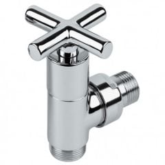 Ultraheat Minimalist Manual Angle Valve with 15mm Tube Connectors - Chrome - MIN840C