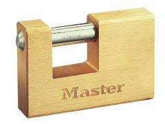 Master Lock Rectangular 63mm Solid Brass Body Shutter Padlock - MLK606