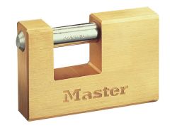 Master Lock Rectangular 76mm Solid Brass Body Shutter Padlock - MLK607
