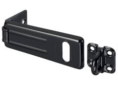 Master Lock Wrought Steel Hasp 115mm - Black Matt - MLK704BLK