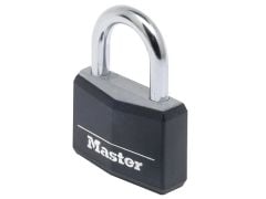 Master Lock Aluminium Black Vinyl Cover 50mm Padlock 4-Pin - MLK9150BLK