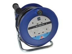 Masterplug Heavy-Duty Cable Reel 30 Metre 4 Socket 13A Thermal Cut-Out 240 Volt - MSTLDCT30134