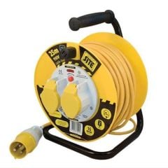 Masterplug Cable Reel 25 Metre 16A 110 Volt Thermal Cut-Out - MSTLVCT25162