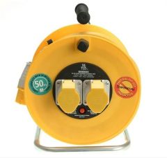 Masterplug Cable Reel 50 Metre 16A 110 Volt Thermal Cut-Out - MSTLVCT50162