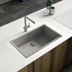 Reginox Multa Elleci Granite Single Bowl Kitchen Sink - Light Grey - MULTA 130 LG