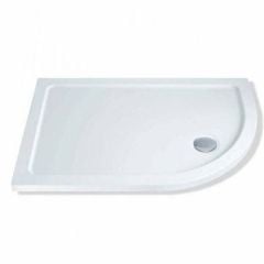 MX Elements Right Hand Offset Quadrant Shower Tray 1000x760mm - White - TO2