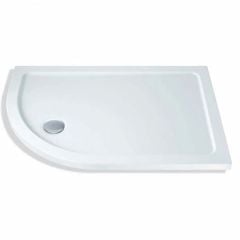 MX DucoStone Left Hand Offset Quadrant Shower Tray 1200x900mm - White - XFK