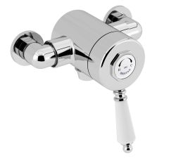 Bristan 1901 Thermostatic Exposed Single Control Shower Valve, Bottom Outlet - N2 SQSHXVO C