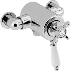 Bristan 1901 Thermostatic Exposed Dual Control Shower Valve, Bottom Outlet - N2 CSHXVO C