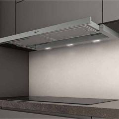 Neff N50 D49ED22N1B 90cm Telescopic Cooker Hood - Metallic Silver - Mounted Front View